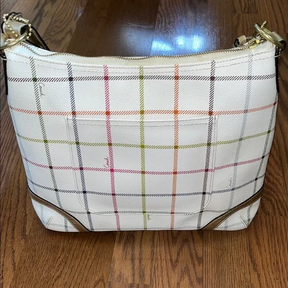 Coach Heritage Tattersall Shoulder Bag with Gold Accents. Excellent condition! - Picture 3 of 11